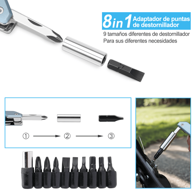 Compact Folding Multi-Tool with Pliers, Screwdriver, Wrench & Utility Blade