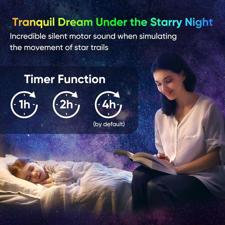 Rotating Galaxy Star Projector Night Light – Planetarium Lamp for Bedroom Decor