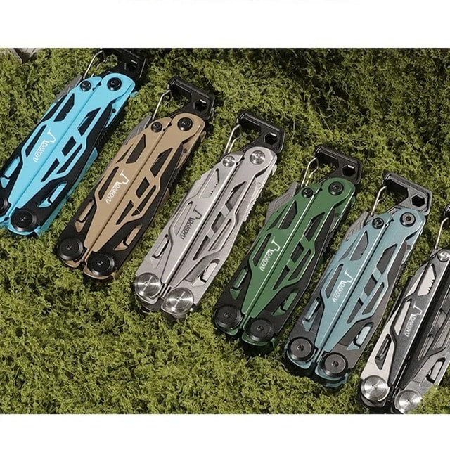 Compact Outdoor Multitool Pliers with Built-In Whistle for Camping & Hiking