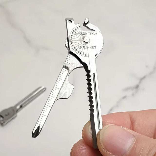Compact Multi-Tool Keychain with Screwdriver & Bottle Opener – Portable Everyday Carry Tool