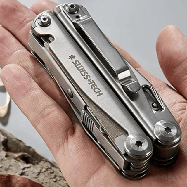 Compact Folding Multi-Tool with Pliers, Blade, Screwdriver & Bottle Opener