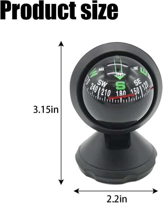 Adjustable Dashboard Compass for Car, Truck, Boat & Marine Travel
