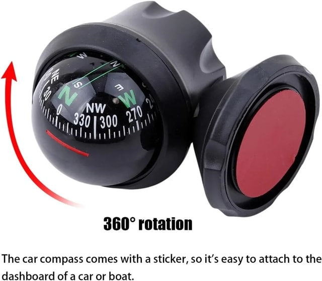 Adjustable Dashboard Compass for Car, Truck, Boat & Marine Travel